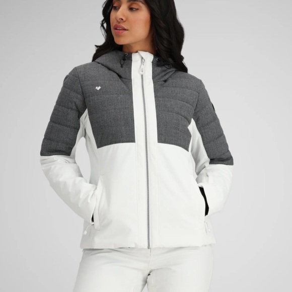 Obermeyer Women's Traverse Ski / Snow Jacket - grey and white – size 10 - Picture 1 of 12
